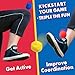 Covelico Footbag Hacky Set of 3 for Kids Teens Adults Yellow Blue Red Sack Each 228 inch 16oz Durable Dual Layered Synthetic Suede Instructions Stylish Bag Solo or Group Footbag Game - Image 4