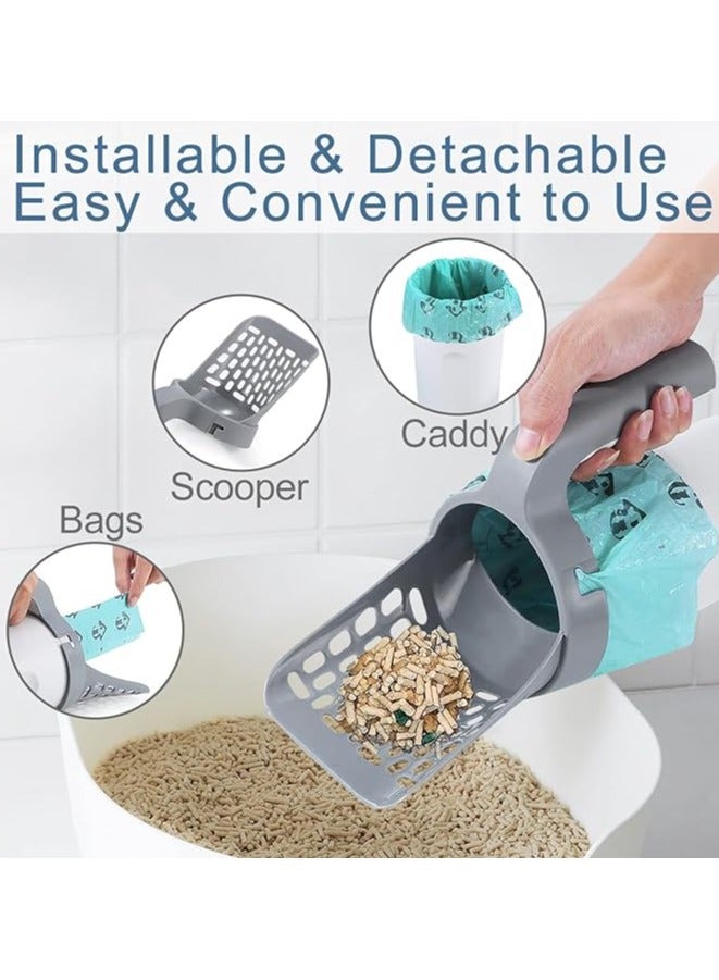 Generic Cat Litter Scoop with Bag Holder – Includes 4 Free Bags – Durable, Easy-to-Use Scoop for Fast and Mess-Free Litter Cleanup – Perfect for Cat Owners, Includes Convenient Holder for Storage and Disposal - Image 1
