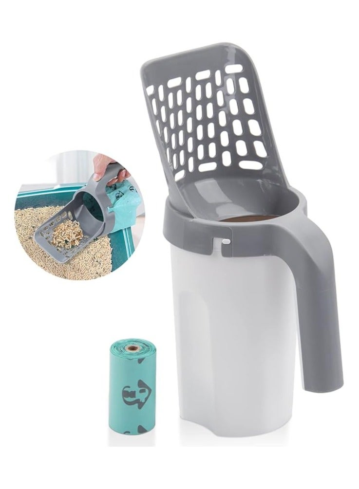 Generic Cat Litter Scoop with Bag Holder – Includes 4 Free Bags – Durable, Easy-to-Use Scoop for Fast and Mess-Free Litter Cleanup – Perfect for Cat Owners, Includes Convenient Holder for Storage and Disposal - Image 2