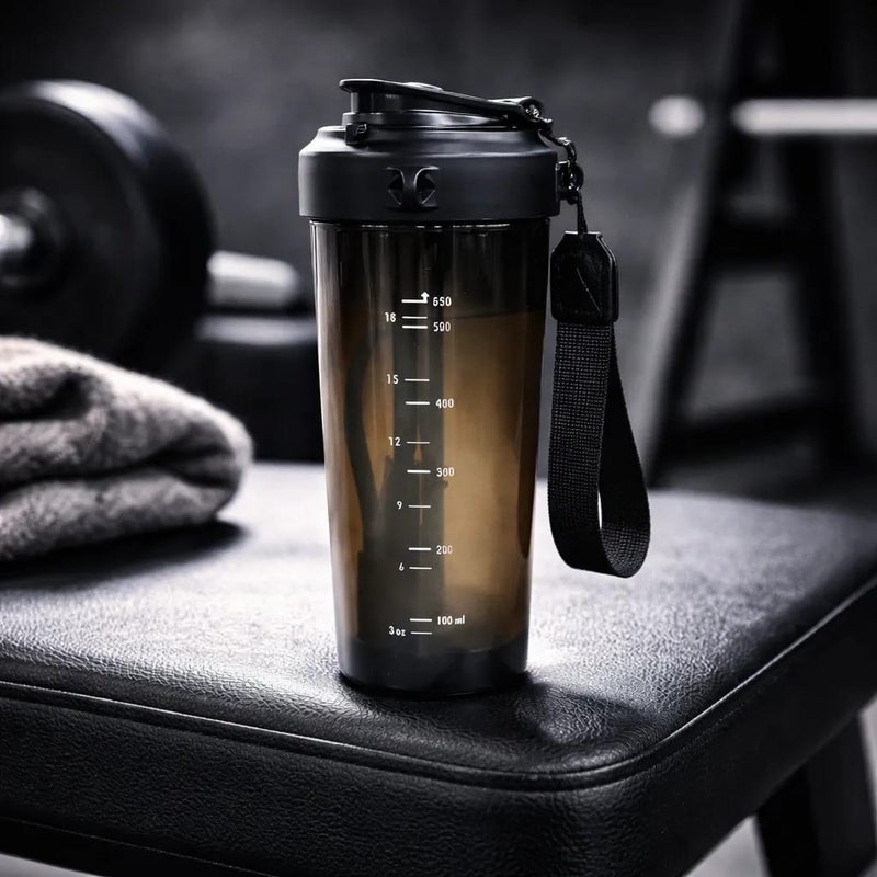 Plastic Water Bottle with Straw & Carry Strap – 650ml - Image 3