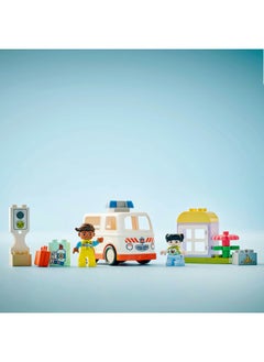 LEGO DUPLO Ambulance & Driver Set, Educational Montessori Toy for 2 Plus Year Old Toddlers, Boys & Girls, Great for Creative Play, Develops Logical Thinking, Role-Play and Fine Motor Skills 10447 (19 pieces)  - Image 5