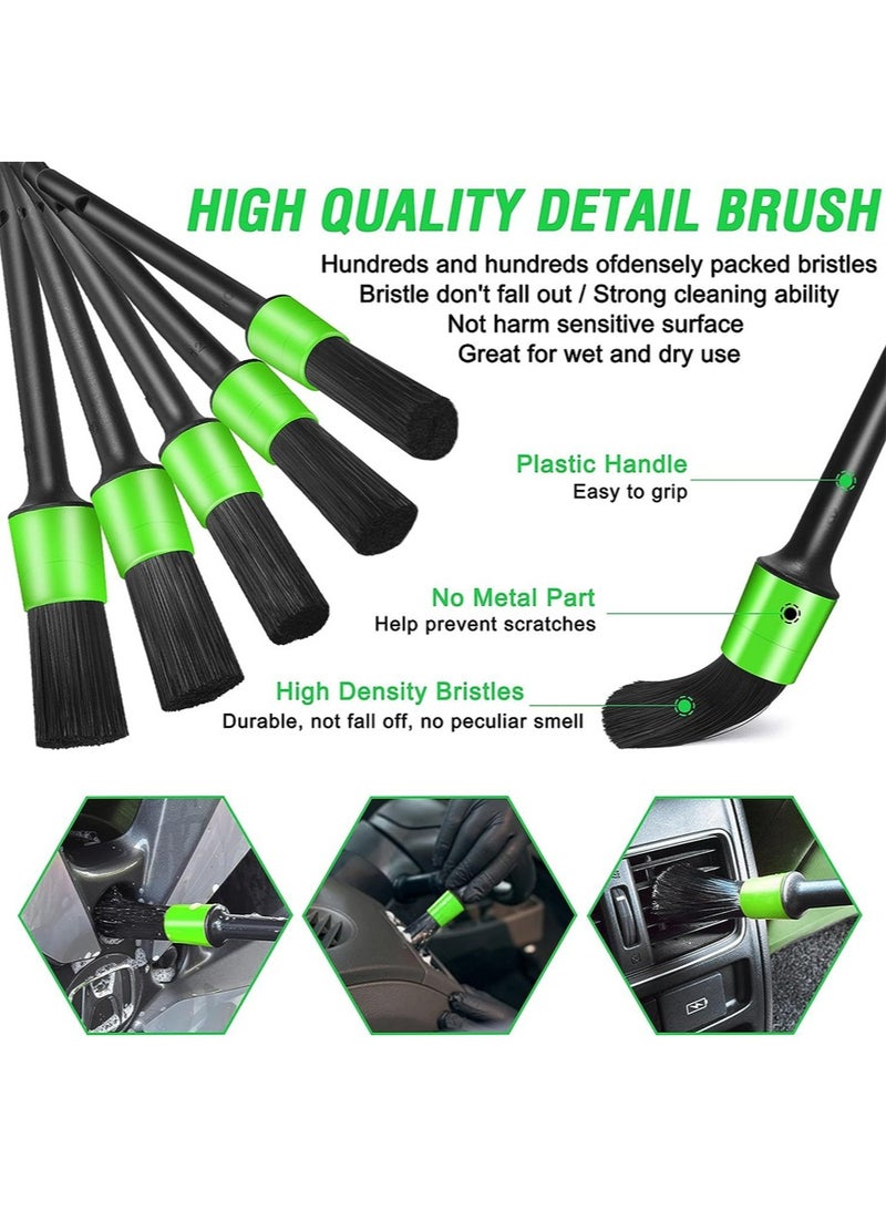 17Pcs Car Cleaning Kit,Car Interior Detailing Kit with High Power Handheld Vacuum,Detailing Brush Set,Windshield Cleaning Tool,Microfiber Applicator,Towels,Complete Car Cleaning Supplies - Image 3