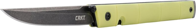 CRKT CEO Everyday Carry EDC Pocket Folding Knife with Liner Lock: Stainless Steel Plain Edge Blade, Glass-Reinforced Nylon Handle, Pocket Clip, 7096YGK - Image 3