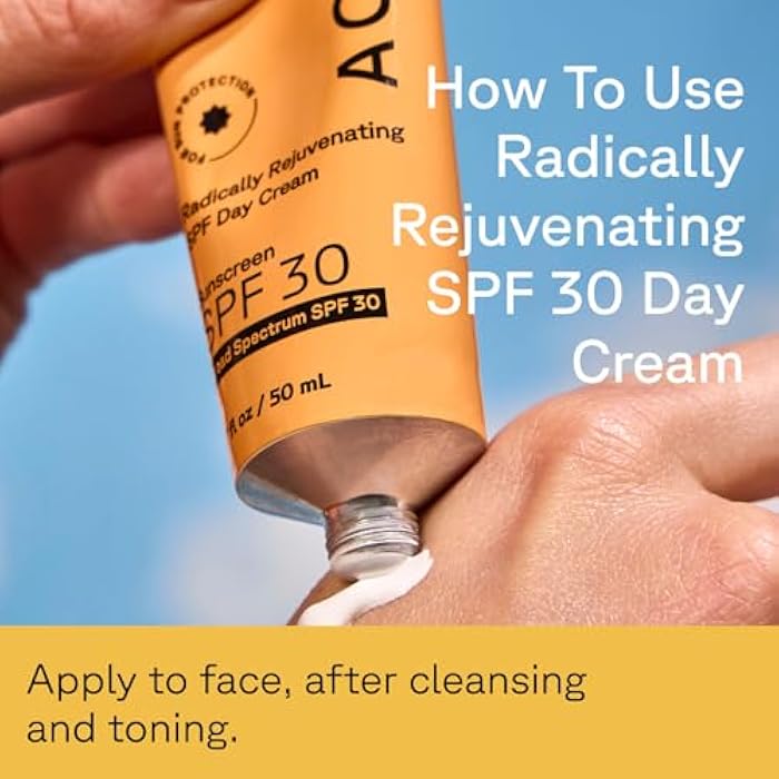 Acure Radically Rejuvenating SPF 30 Day Cream - Face Moisturizer with SPF 30 & Vitamin C, Anti Aging Sunscreen, Hydrating Face Cream, Daily Facial Care for Women & Men with Turmeric, Vegan - 1.7 fl oz - Image 5