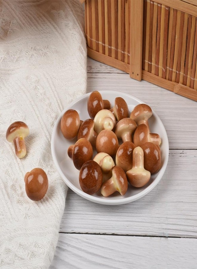 VIOCIWUO Mini Artificial Mushroom 30PCS, Fake Foam Mushrooms Lifelike Vegetable Simulated Fruit Model for Home Kitchen Decoration Food Props Display - Image 3
