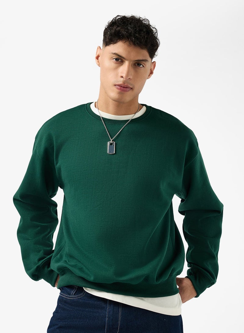 Seventy Five Graphic Crew Neck Pullover Oversize Sweatshirt - Image 1