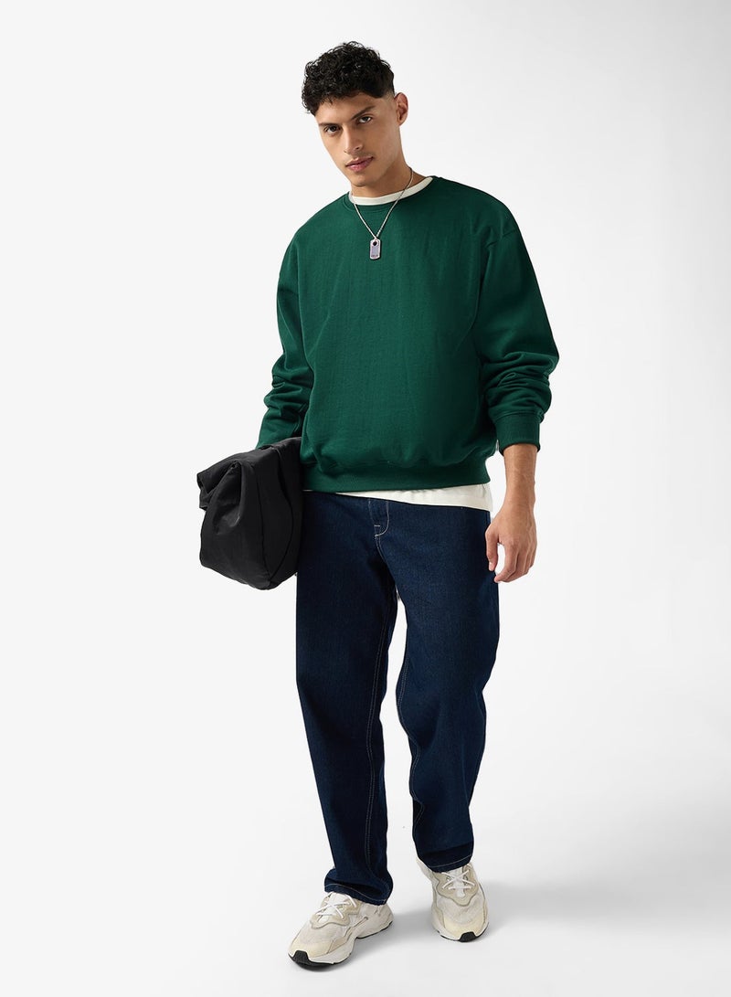 Seventy Five Graphic Crew Neck Pullover Oversize Sweatshirt - Image 4