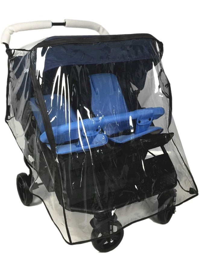 Ezkindheit Weather Shield for Double Stroller Universal Side by Side Baby Stroller Rain Cover - Image 1