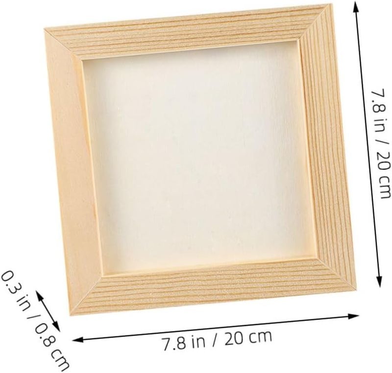 غارنيك 5 قطع إطارات صور خشبية DIY لمشاريع الحرف اليدوية 20x20 سم إطارات صور طينية ضحلة بحجم داخلي 16.5x16.5 سم للأولاد - Image 2