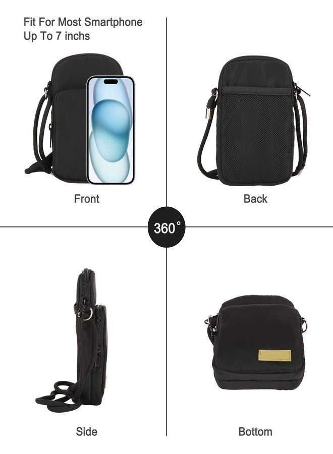 GOX Crossbody Bag for Women Small Size Cell Phone Wallet Purse for Travelling with Adjustable Straps, Travel Purse Shoulder Bag for Women Men (Blackness) - Image 3