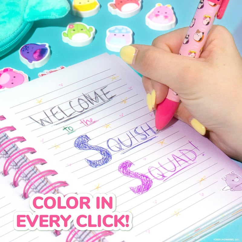 Squishmallows Original Squishmallows Multicolor Pen, Novelty Pen With 6 Inks and Cam the Cat Topper, Cool School Supplies, Cute Pens and Stationery, Gifts for Girls, Back to School Stuff - Image 4