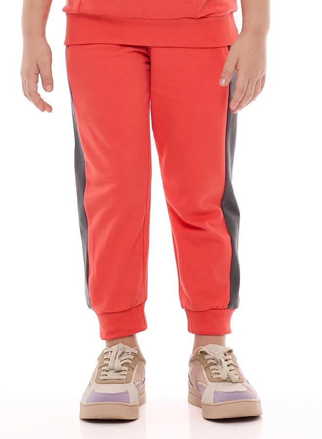 victor and jane Victor And Jane Girls Coral Graphic Hoodie and Joggers Set