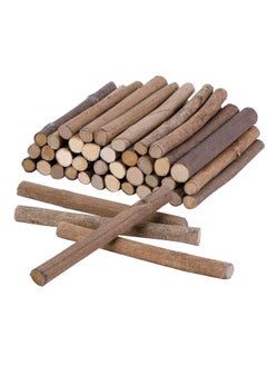 Pllieay 60 Pack 4 Inch Long 0.3 0.5 Inch In Diameter Wood Log Sticks Natural Twigs Sticks Wood Craft Sticks For Diy Crafts Photo Props School Projects Festival Decoration  - Image 1