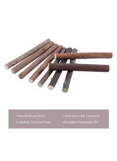 Pllieay 60 Pack 4 Inch Long 0.3 0.5 Inch In Diameter Wood Log Sticks Natural Twigs Sticks Wood Craft Sticks For Diy Crafts Photo Props School Projects Festival Decoration  - Image 3