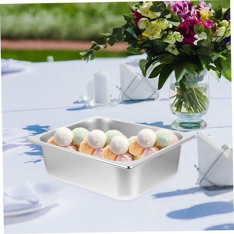3 Pack Stainless Steel Buffet Pan Serving Trays 32 30X17 20X6 50CM Meal Prep Food Containers Easy Clean - Image 4