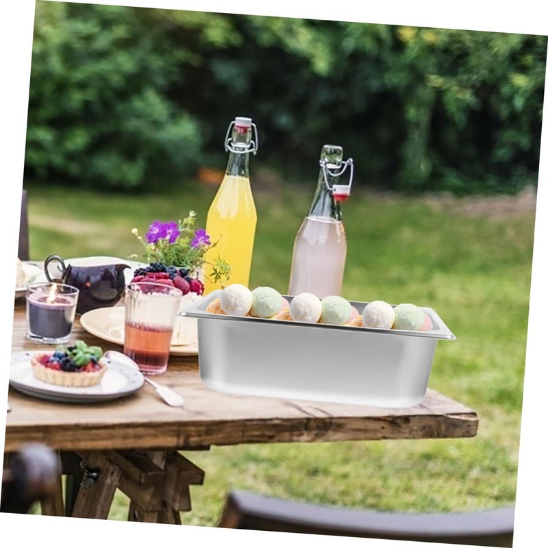 3 Pack Stainless Steel Buffet Pan Serving Trays 32 30X17 20X6 50CM Meal Prep Food Containers Easy Clean - Image 5