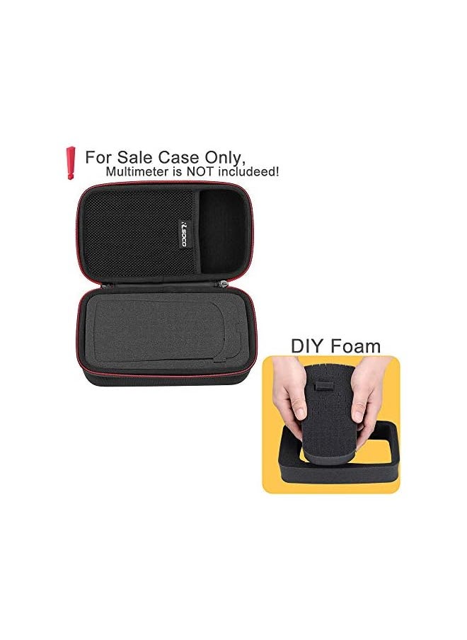 RLSOCO RLSOCO Carrying Case for Fluke 15B+/17B+/101/107/106 & Fluke 179/117/115/116/233/114/113/178 Digital Multimeter and more (with DIY Foam) (Red Zip)  - Image 3