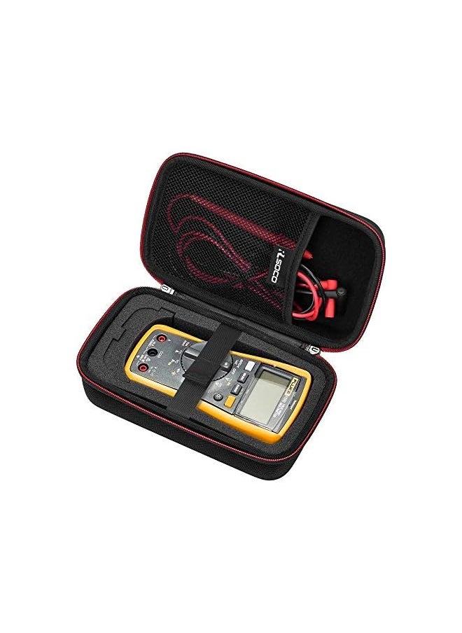RLSOCO RLSOCO Carrying Case for Fluke 15B+/17B+/101/107/106 & Fluke 179/117/115/116/233/114/113/178 Digital Multimeter and more (with DIY Foam) (Red Zip)  - Image 2