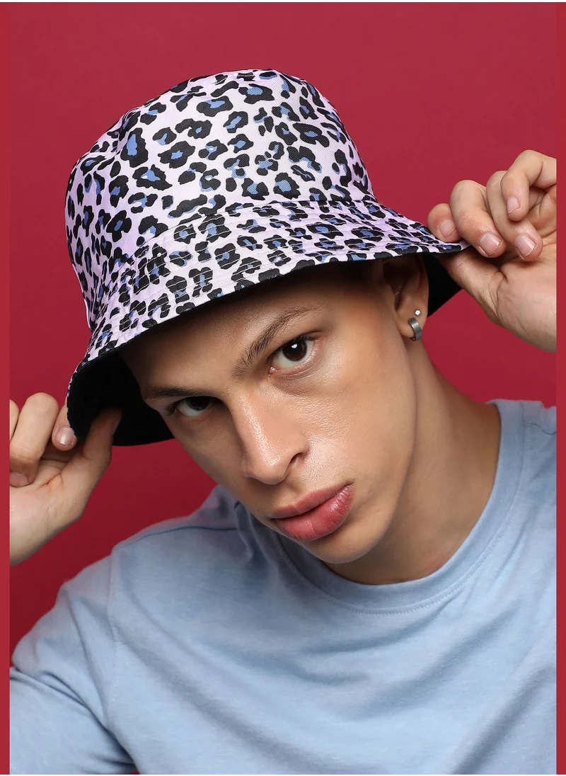 French Accent Casual Printed Fabric Bucket Hat For Men