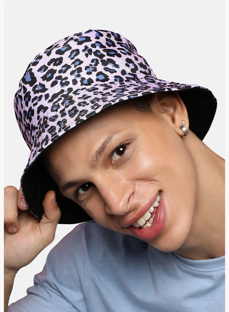 French Accent Casual Printed Fabric Bucket Hat For Men