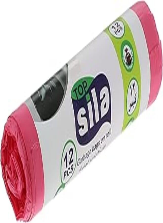 Sila roll- trash bag 70 x 90 cm - 12 bags - Assorted Colors