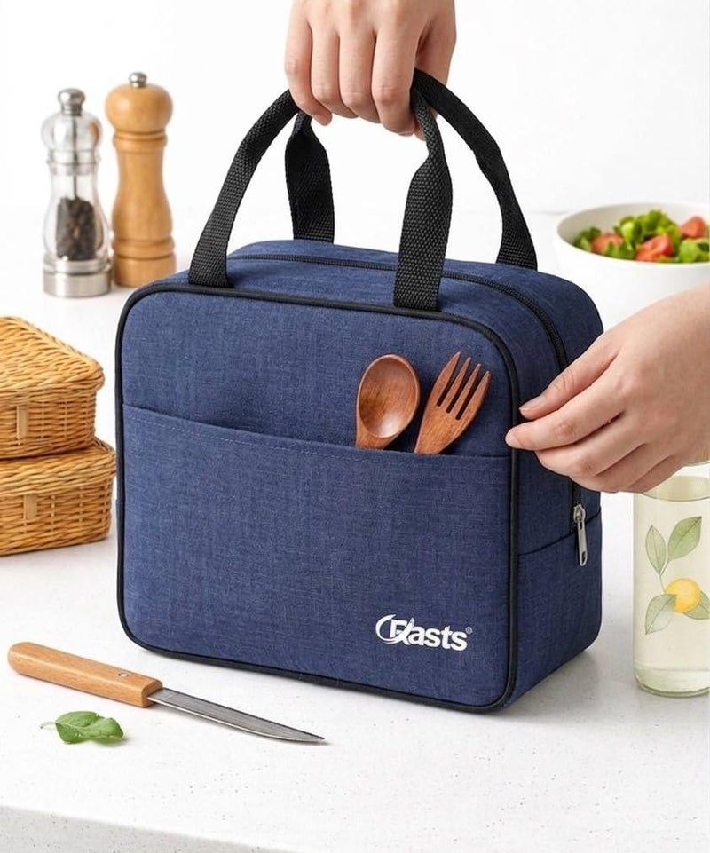 Crasts Insulated Travel Lunch/Tiffin/Storage Bag for Office, College & School Picnic & Lunch Bags (Blue) - Image 5