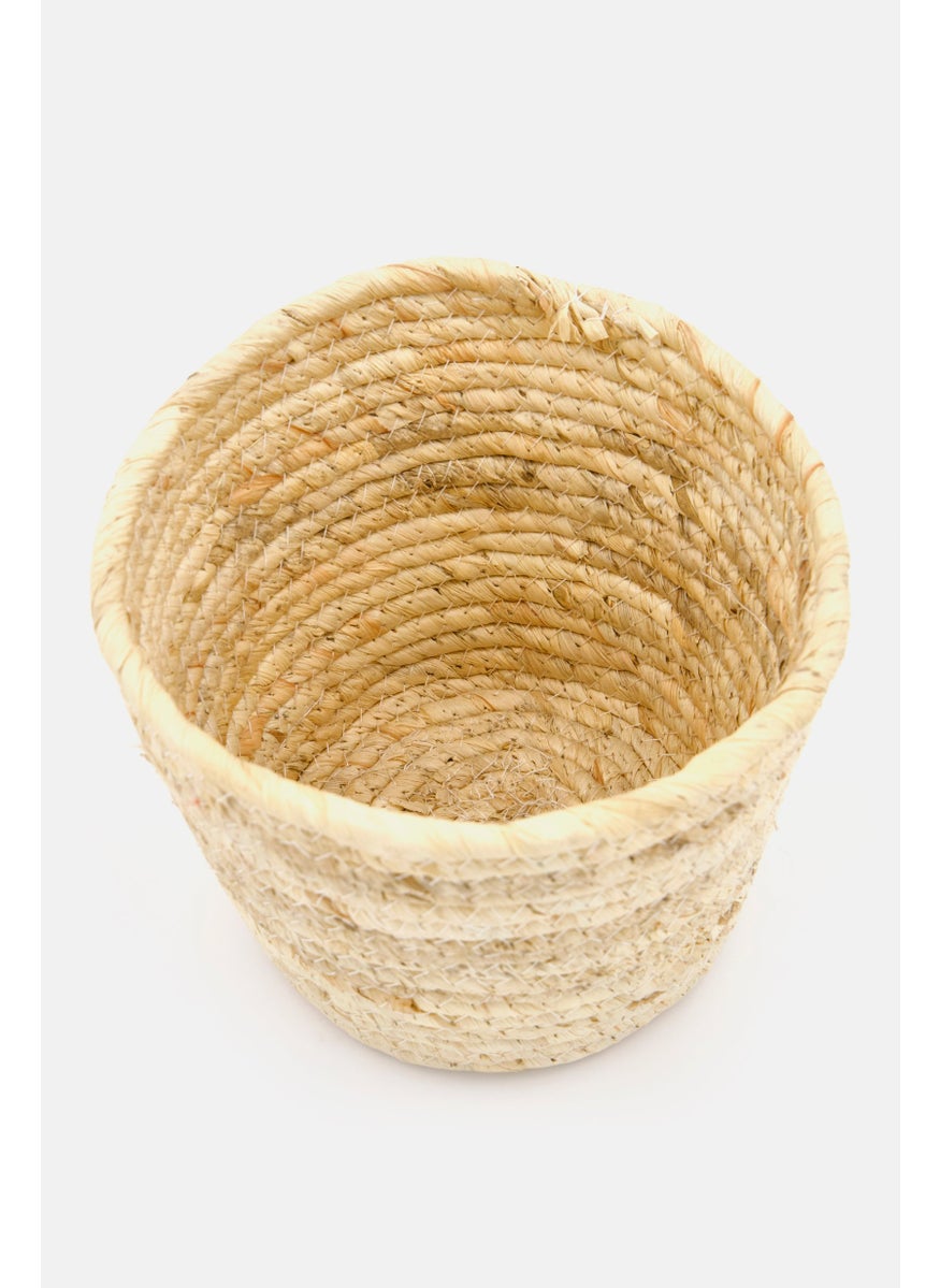 Muy Mucho - Vegetable Fiber Basket, Tan - Image 1