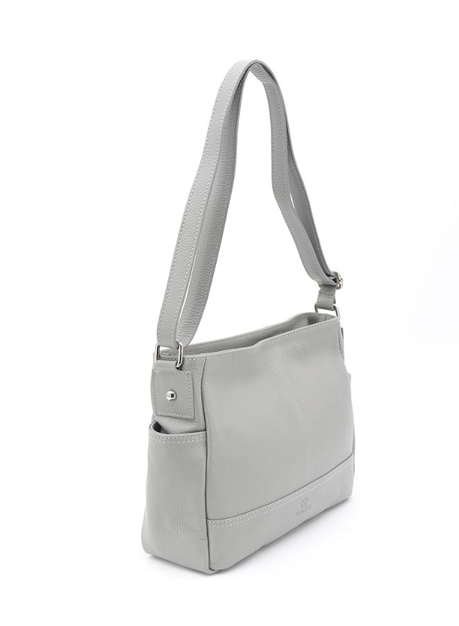 Effetty Sling Bag for Women | 100% Leather Material Crossbody Bag| Light Grey - Image 1