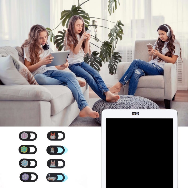 📦 غطاء كاميرا لابتوب برسوم جذابة بسلايدر مستطيل للخصوصية - Image 5