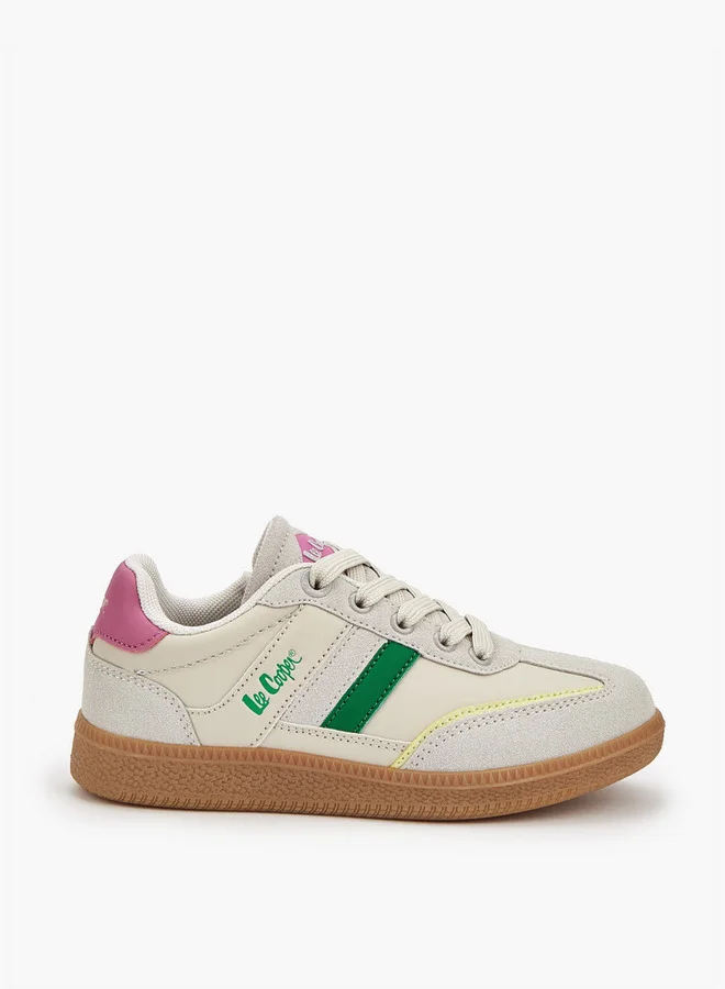 لي كوبر Girls' Panelled Lace-Up Sneakers