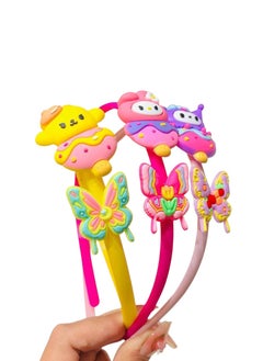 Generic Girls' Hairbands in Beautiful Shapes and Bright Colors, 3 Pack  - Image 1