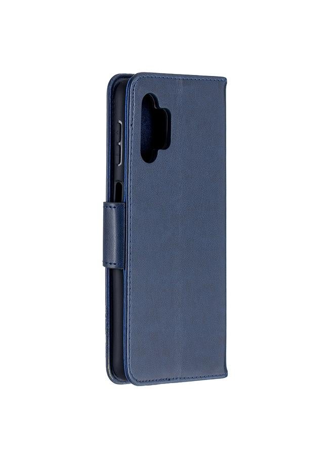 S-TOP Case For Samsung Galaxy A32 5G Embossing Two Butterflies Pattern Horizontal Flip PU Leather Case with Holder & Card Slot & Wallet & Lanyard - Image 3