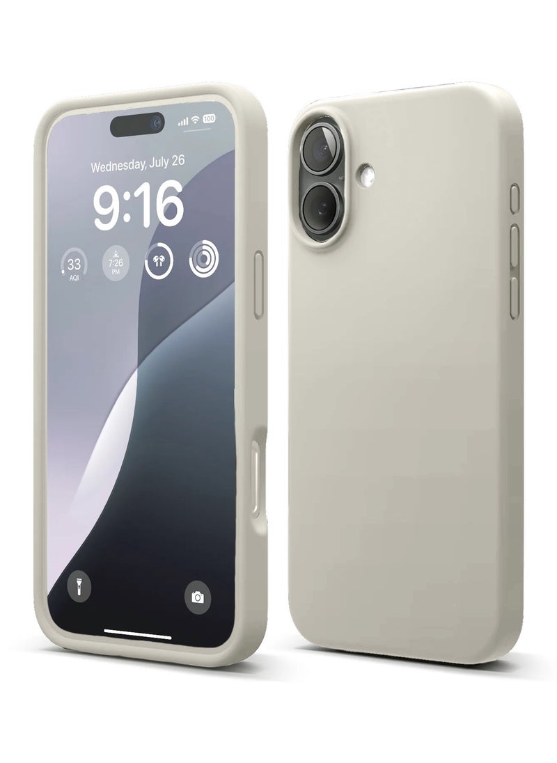 Mida iPhone 16 Plus Silicone Case Cover, full body protection case with a soft silky feel, shockproof cover with microfiber lining  - Image 1