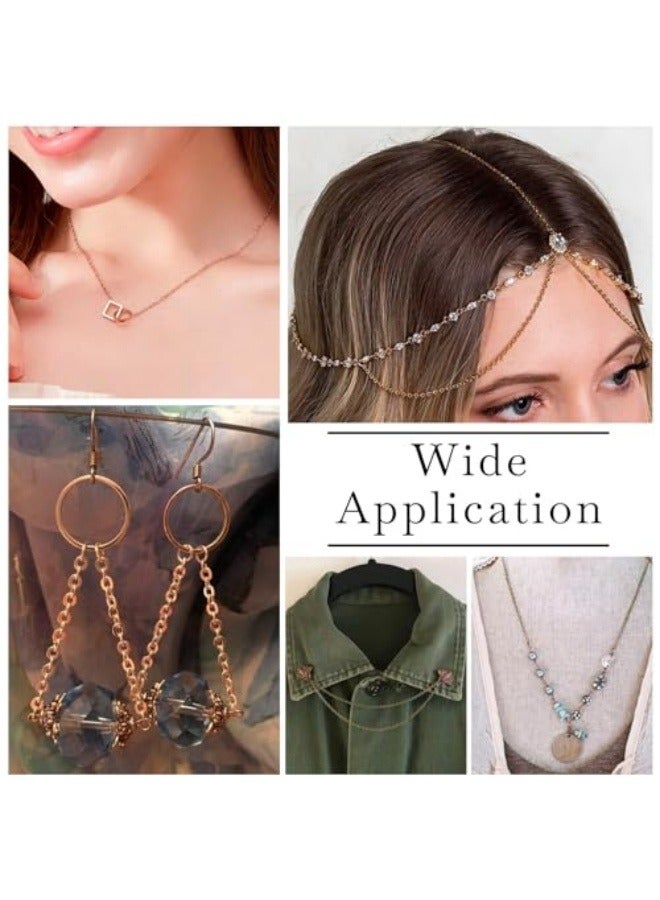 NIBEMINENT [66 Feet/ 20M] Stainless Steel Curb Chains, 3mm 304 Stainless Steel Flat Twisted Links Curb Chains Spool Bulk for Jewelry Making - Image 3