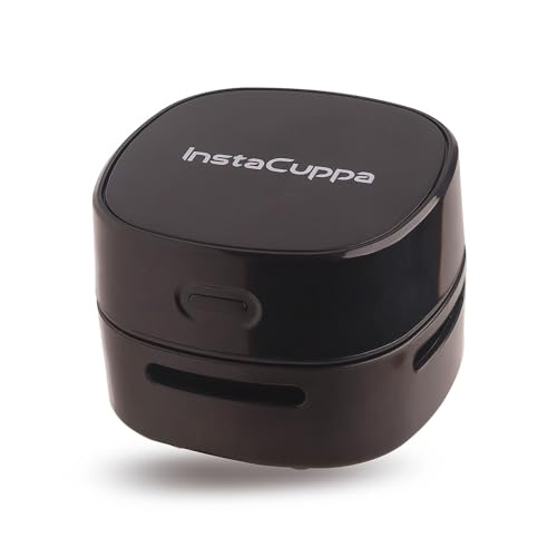 InstaCuppa Portable Mini Vacuum Cleaner, Battery Operated, Long Runtime, Strong Suction Power, Perfect for Busy Moms, Remove Dust, Paper Scrap, Pet Hair, Crumbs on Table, Keyboard, Sofa, Pantry - Image 1