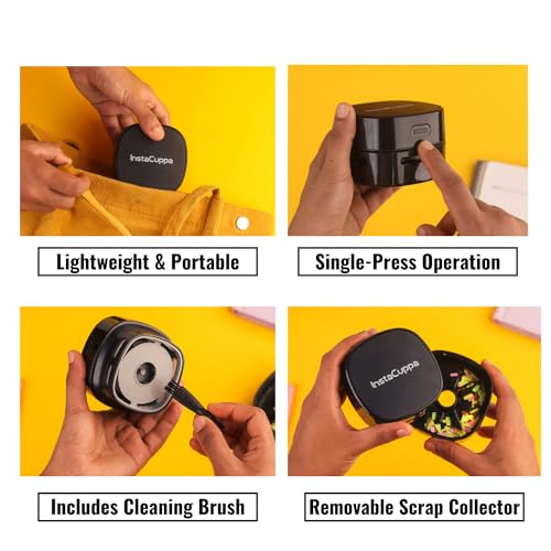 InstaCuppa Portable Mini Vacuum Cleaner, Battery Operated, Long Runtime, Strong Suction Power, Perfect for Busy Moms, Remove Dust, Paper Scrap, Pet Hair, Crumbs on Table, Keyboard, Sofa, Pantry - Image 5