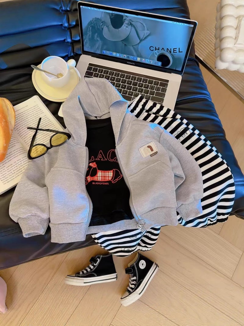 New 2024 Men'S And Women'S Sweatshirt Coat Hooded Casual Children'S Cardigan Korean Loose Top Coat - Image 5