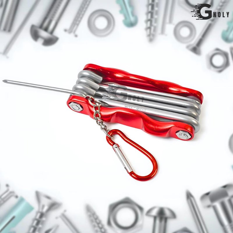 GNOLY Multi-Functional Folding Tool - Hex Key Allen Wrench Set - All In 1 Bicycle Repair Tools (Model 4) - Image 2