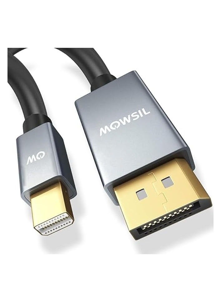MOWSIL 4K Mini DisplayPort to DisplayPort Cable 2Mtr, Bi-Directional Mini DP to DP Cable, 4K@60Hz Gold-Plated Mini DP Compatible with MacBook Air/Pro, Surface Pro/Dock. - Image 1