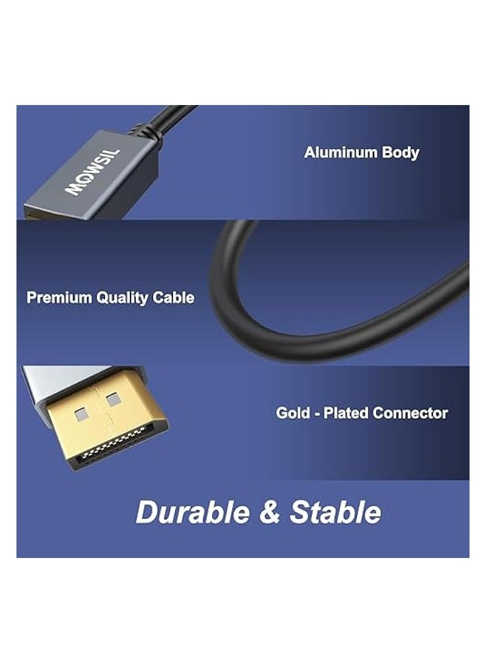 MOWSIL 4K Mini DisplayPort to DisplayPort Cable 2Mtr, Bi-Directional Mini DP to DP Cable, 4K@60Hz Gold-Plated Mini DP Compatible with MacBook Air/Pro, Surface Pro/Dock. - Image 5