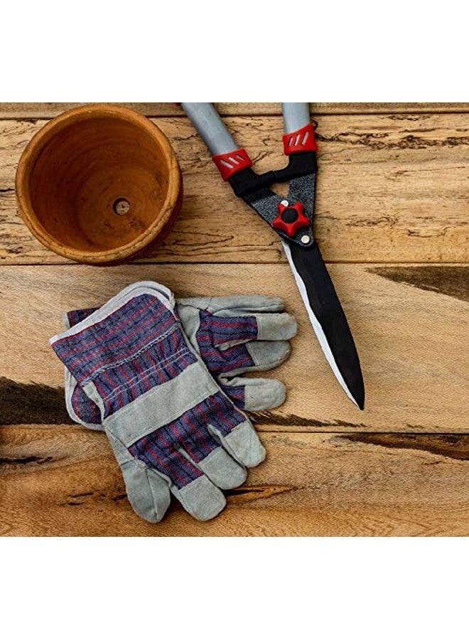 Greendale (3, 6 or 12 Pack - Leather & Cotton Work Gloves - Garage, Yard, Garden, Industrial, Commercial - One Size Fits Most (12, One Size) - Image 4