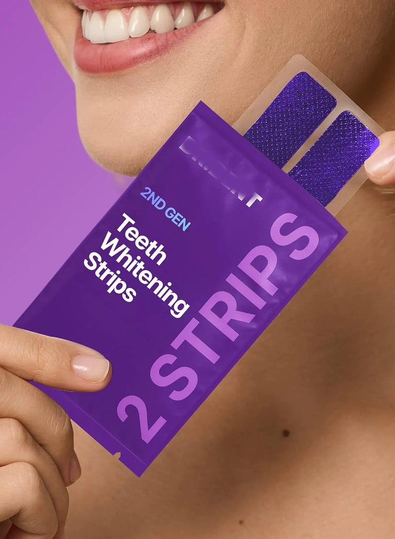 Smile Purple Teeth Whitening Strips 21 Treatments - Safe for Enamel - Non Sensitive Teeth Whitening - Whitening Without Any Harm - Pack of 42 - Image 2