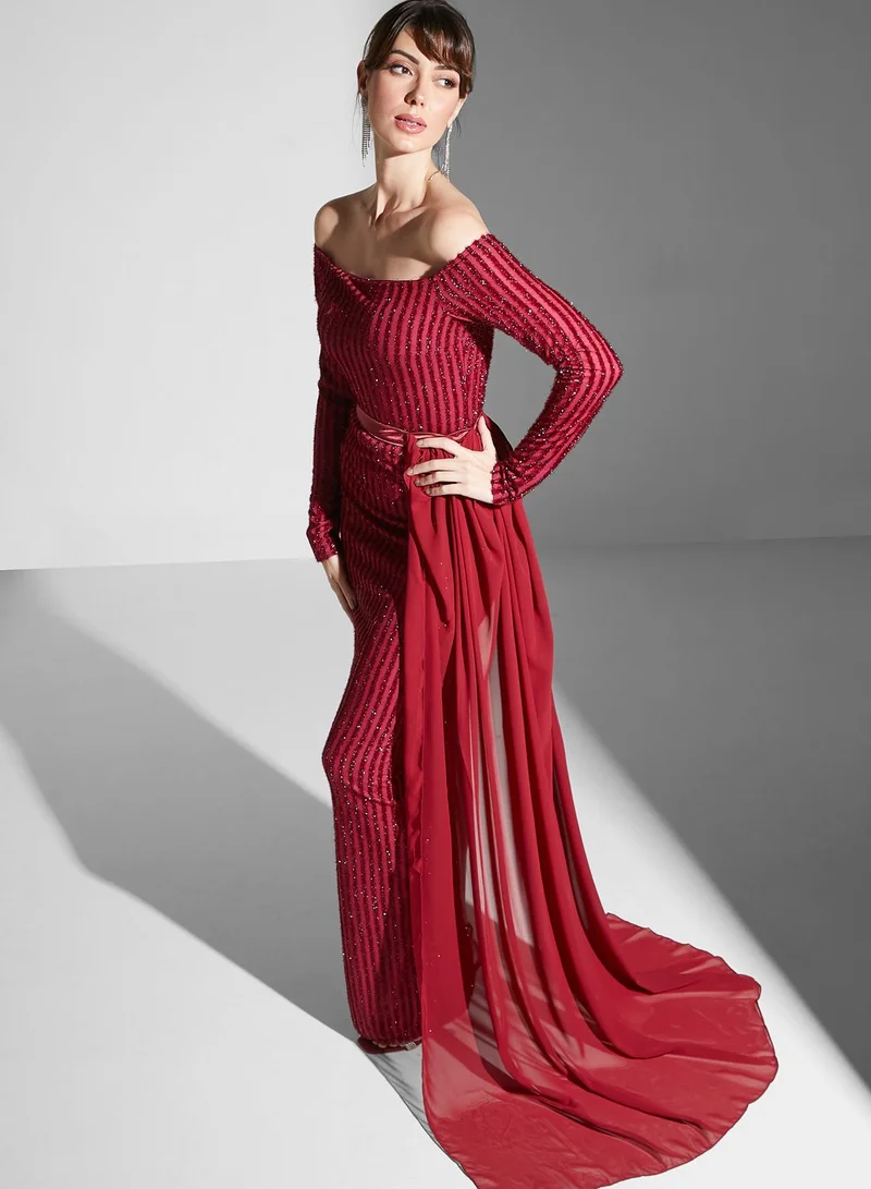 Ella Limited Edition Shimmer Dress With Trail