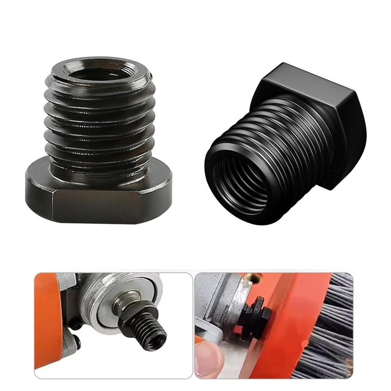 TorSor 2 Pack Angle Grinder Attachment Adapter M10 To M14 M10 to M16 Thread Shaft Converter Arbor Connector Adaptor For Diamond Polishing Pads Backing Pad Rotary Polisher Drill Bit