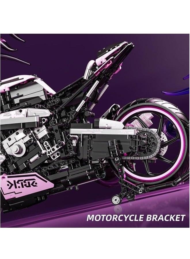 Motorcycle Building Blocks Toy Kit, 1920+ PCS Motorbike Bricks Sets, Adults and Enthusiasts, Collectible for 6+ Year Old Birthday Gifts, Build a Model - Image 3