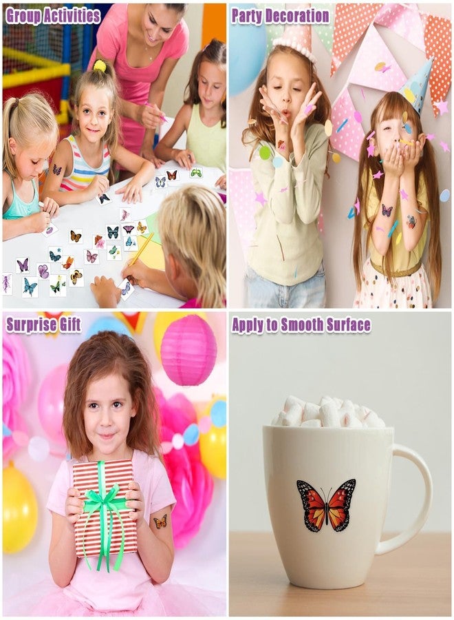 Partywind Butterfly Temporary Tattoos for Kids, Individually Wrapped Sheets Tattoos for Butterfly Party Supplies Favors Decorations, Birthday Party Toys for Kids Girls (50 Styles) - Image 4