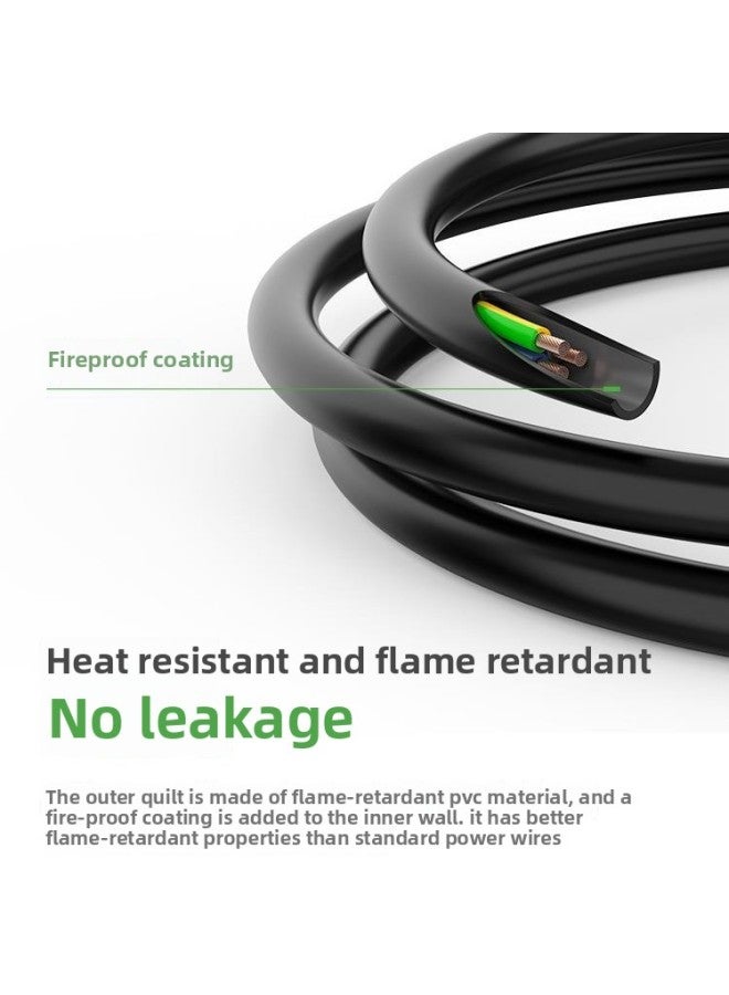 Lvlian Computer Power Cord Three-hole Desktop Host Display Screen Chassis Kettle Rice Cooker Universal With Plug-Color:[Straight Head Straight Tail] Black-3C Safety Certification Pure Copper-1.5m - Image 5
