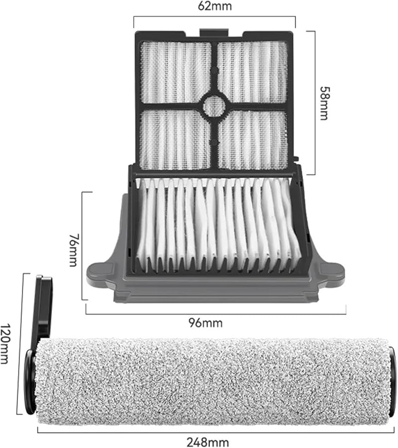 Tineco Floor One S6 S7 Pro مكنسة كهربائية للتنظيف الجاف والرأس فرشاة دوارة مرشح HEPA ملحقات خيارات 1 - Image 4