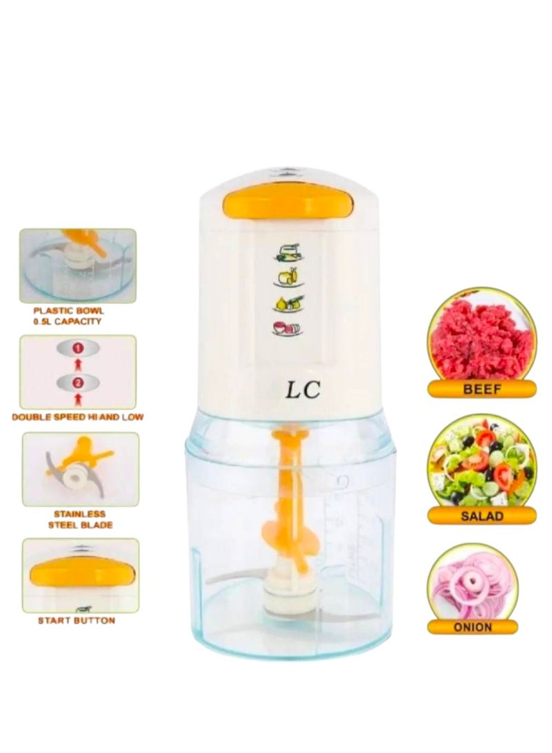 ال سي مفرمة كهربائية للحوم والخضروات بقوة 250 وات باللون الأبيض - Image 2