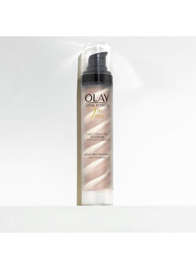 Olay Total Effects Tone Correcting Face Moisturizer with Sunscreen SPF 15, Light to Medium 1.7 Ounces  - Image 3